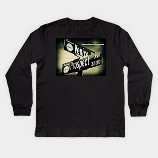 Venice Boulevard & Prospect Avenue, Culver City, California by Mistah Wilson Kids Long Sleeve T-Shirt